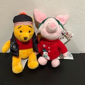 Disney Plush - Winter Winnie the Pooh and Piglet